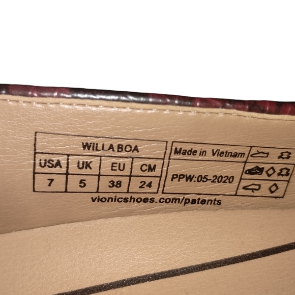 Vionic Willa Wine Boa Leather Flat Loafer size 7 - Picture 6 of 10